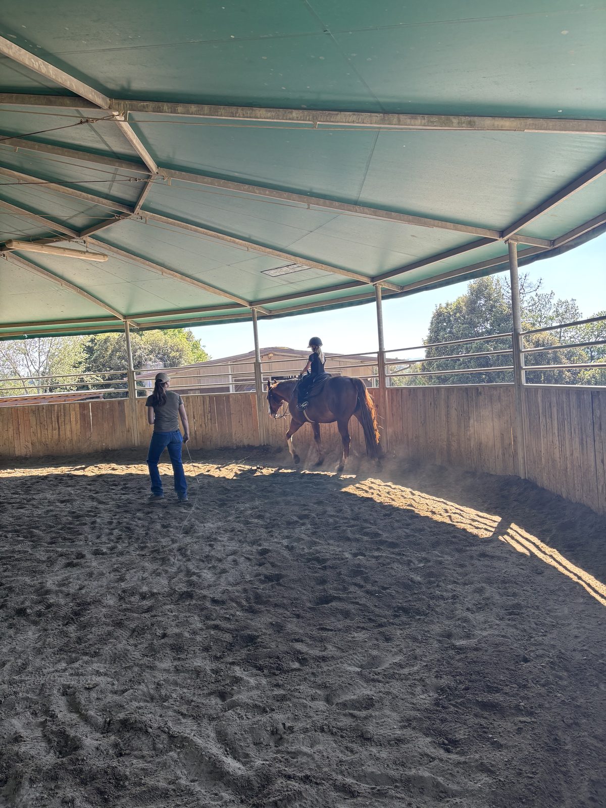 Covered riding arena at Castellare di Tonda